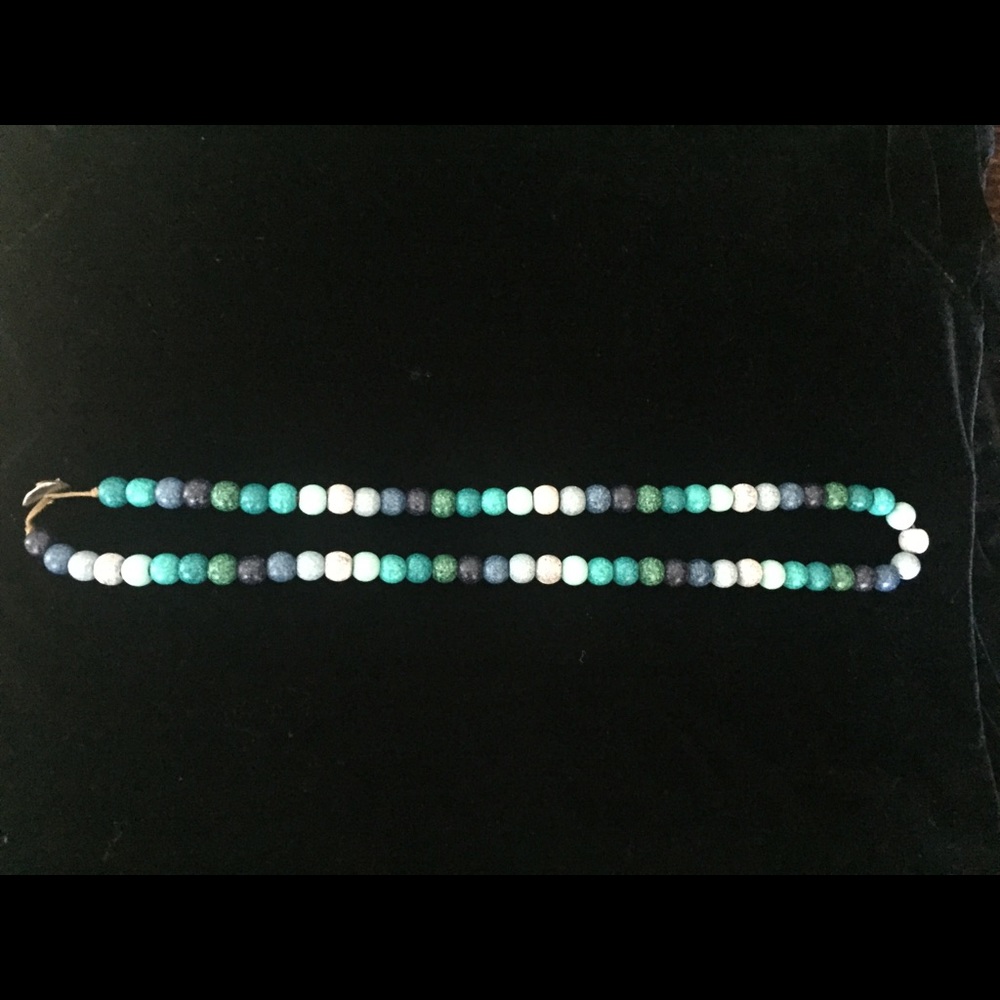 Necklace Leather stamped Athens